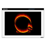 Fishing Reel on Fire 17" Laptop Decal