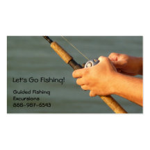 Fishing  Rod and Reel Business Card for Guides