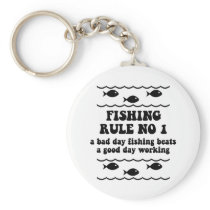 Fishing Rule No 1 Key Chains