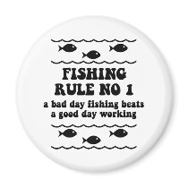 Fishing Rule No 1 Magnets