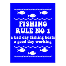 Fishing Rule No 1 Post Card