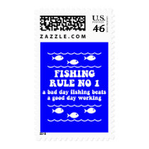 Fishing Rule No 1 Postage Stamp