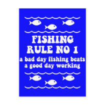 Fishing Rule No 1 Post Card