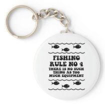 Fishing Rule No 4 Keychain