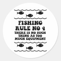 Fishing Rule No 4 Stickers