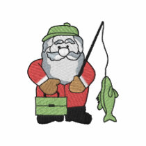 Fishing Santa embroidered shirts