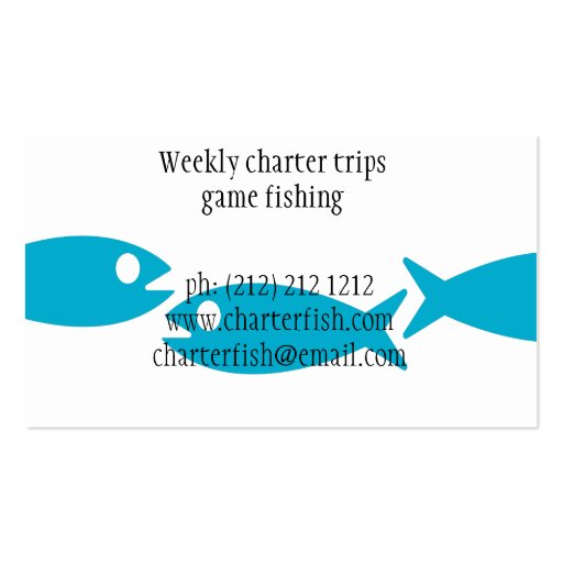 Fishing,seafood or ocean themed business card (back side)