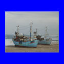 Fishing ships from Norre Vorupor, Denmark postcards