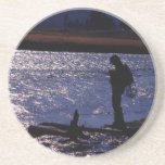 Fishing Till Dusk Coaster