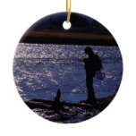Fishing Till Dusk Christmas Ornaments