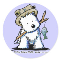 Fishing Westie Stickers I stickers
