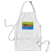 Fishing With Dad Adult Apron by 13BlackCatsDesigns Fishing With Dad Adult Apron
