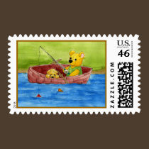Fishing With Dad Postage Stamp