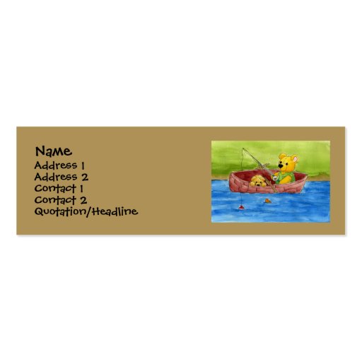 Fishing WIth Dad Profile Card Business Cards