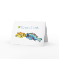 Fishy Big Wet Kiss Valentine Card