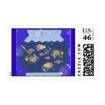 FISHY_BOWL postage by KABSANNIE FISHY_BOWL postage