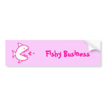 Fishy Business - Pink Bumper Stickers