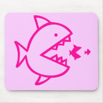 Fishy Business - Pink Mousepad
