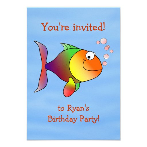 Fishy Fun Birthday Party Invitation