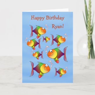 Fishy Fun Personalized Birthday Card