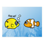 Fishy Robbery: Fins up! Postcard