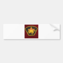 fist and red star bumper sticker