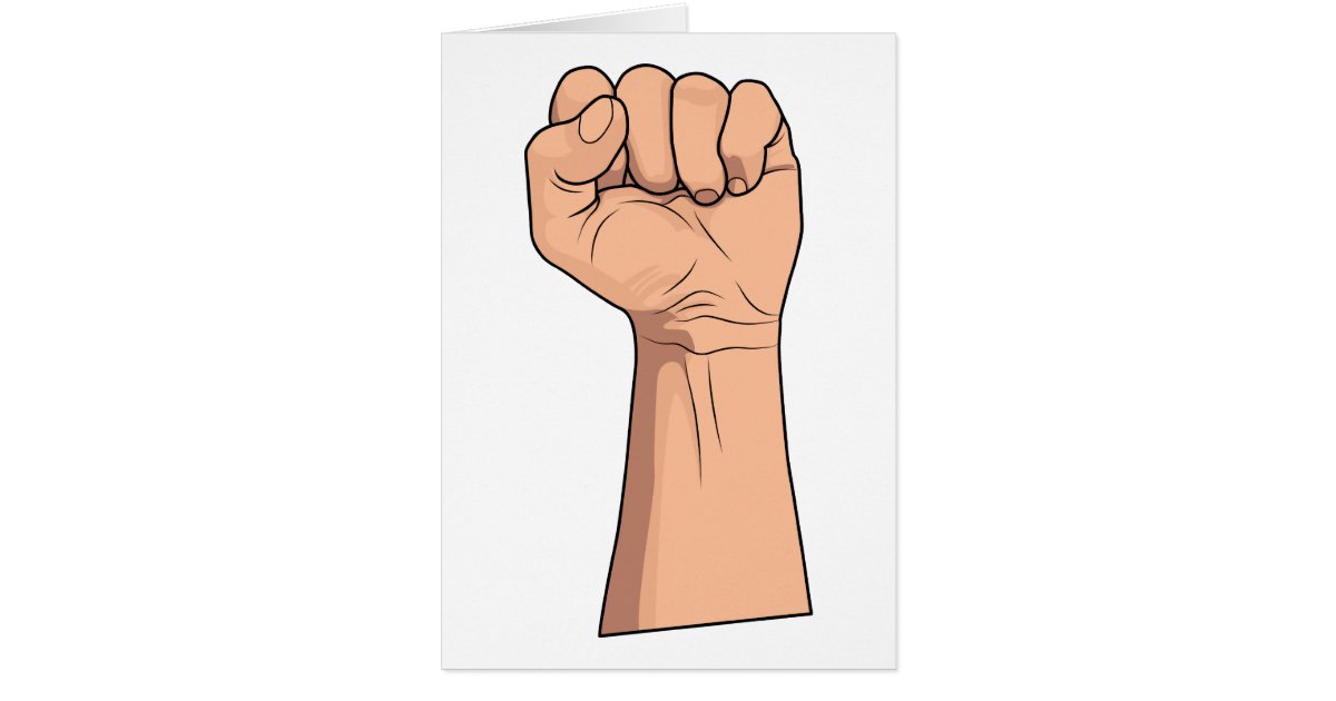 Fist Closed Hand Sign Gesture Card Zazzle