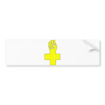 Fist Cross Anarchy Symbol Anarchist Anarchism Bumper Sticker