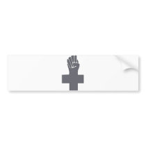 Fist Cross Anarchy Symbol Anarchist Anarchism Bumper Sticker