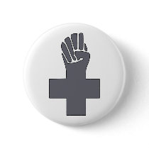 Fist Cross Anarchy Symbol Anarchist Anarchism Pin