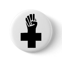 Fist Cross Anarchy Symbol Anarchist Anarchism buttons