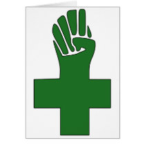 Fist Cross Anarchy Symbol Anarchist Anarchism Card