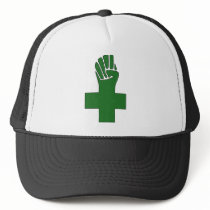 Fist Cross Anarchy Symbol Anarchist Anarchism Trucker Hats