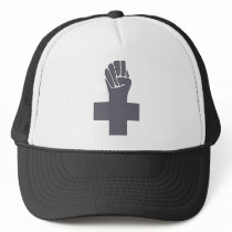 Fist Cross Anarchy Symbol Anarchist Anarchism Hats