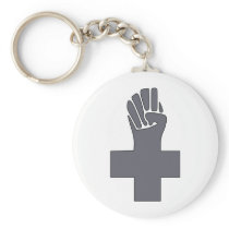Fist Cross Anarchy Symbol Anarchist Anarchism Keychains