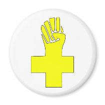 Fist Cross Anarchy Symbol Anarchist Anarchism Fridge Magnets