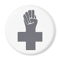 Fist Cross Anarchy Symbol Anarchist Anarchism Refrigerator Magnets