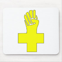 Fist Cross Anarchy Symbol Anarchist Anarchism Mousepad
