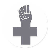 Fist Cross Anarchy Symbol Anarchist Anarchism Sticker