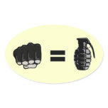 fist = grenade oval stickers