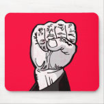 fist in the air mouse pad