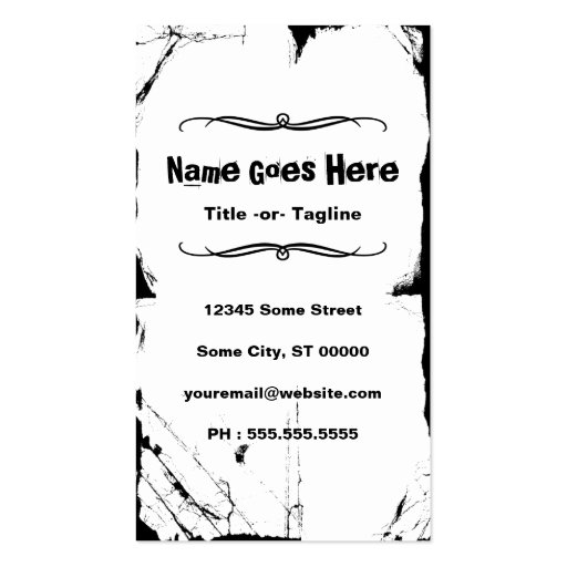 fists of fire business card template (back side)