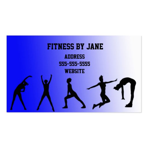 fit blue business card templates (front side)