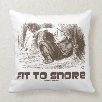Fit To Snore Red King Snoring Sleeping Wonderland throwpillow