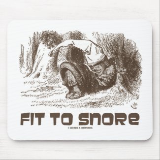 Fit To Snore Red King Snoring Sleeping Wonderland mousepad