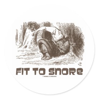 Fit To Snore Red King Snoring Sleeping Wonderland sticker