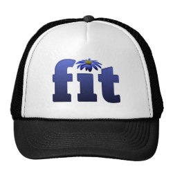 Fit with blue flower hat