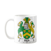 Fitch Family Crest mugs by coatsofarms Fitch Family Crest mugs
