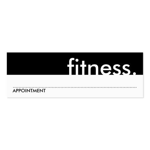 fitness. (appointment card) business cards (front side)