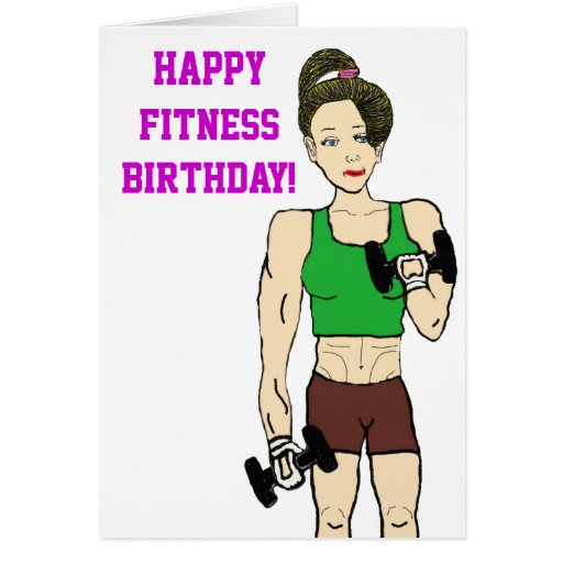 fitness birthday greeting card zazzle fitness greeting cards